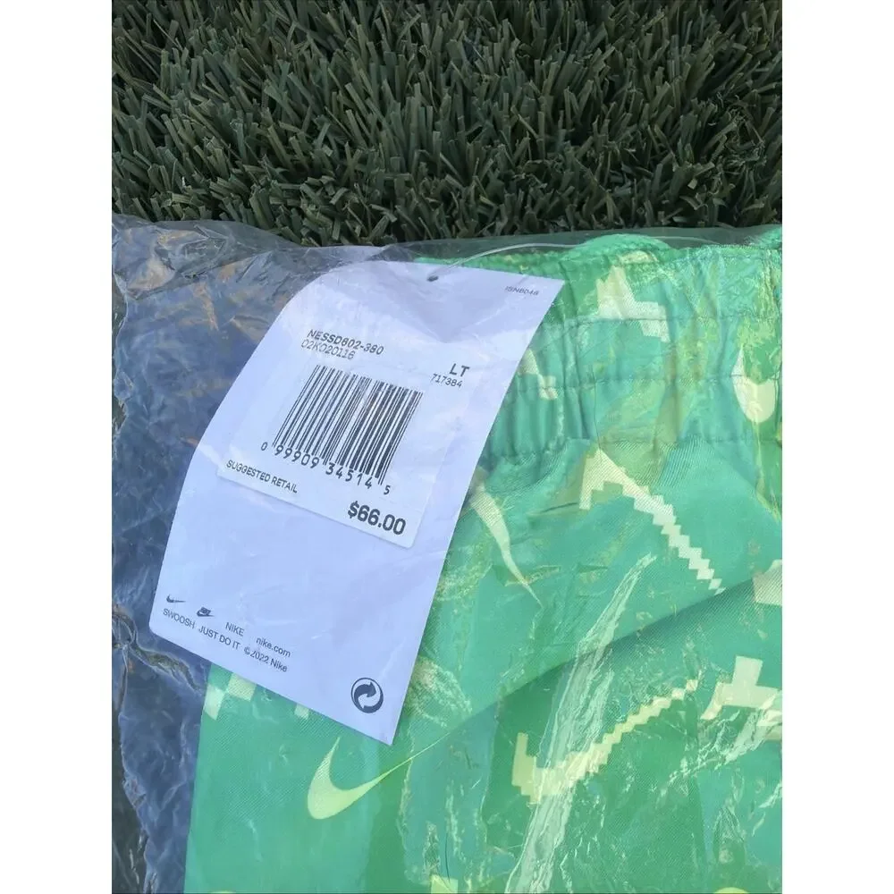 Nike Men's BIG & TALL Digi Stack Electric Algae 9” Swim Shorts Large Tall